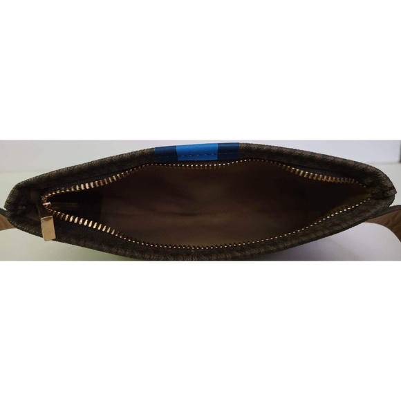 Michael Michael Kors small brown 3 stripe shoulder monogram purse NWT - Picture 7 of 12